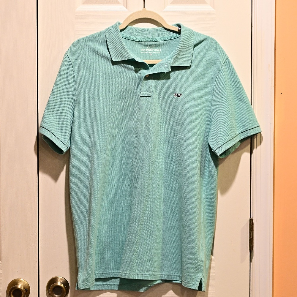 NWT Vineyard Vines Stretch Pique Polo Andros Blue